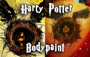 Harry potter body paint game paint girl gamer female