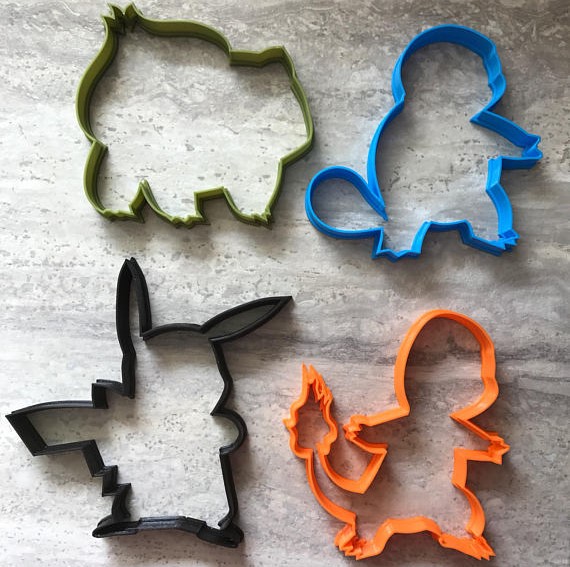 Starter Pokemon Cookie Cutters awesome gift ideas girl gamer galaxy nerdy geeky diy pikachu bulbasaur squirtle charmander