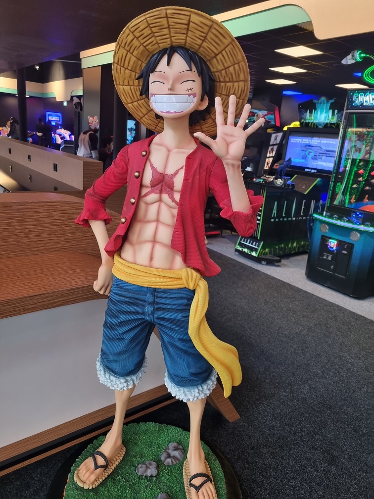 One Pieces Luffy welcoming you to Molly's Arena in Amsterdam